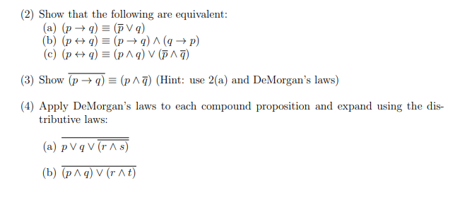 Solved (2) Show that the following are equivalent: (a) | Chegg.com