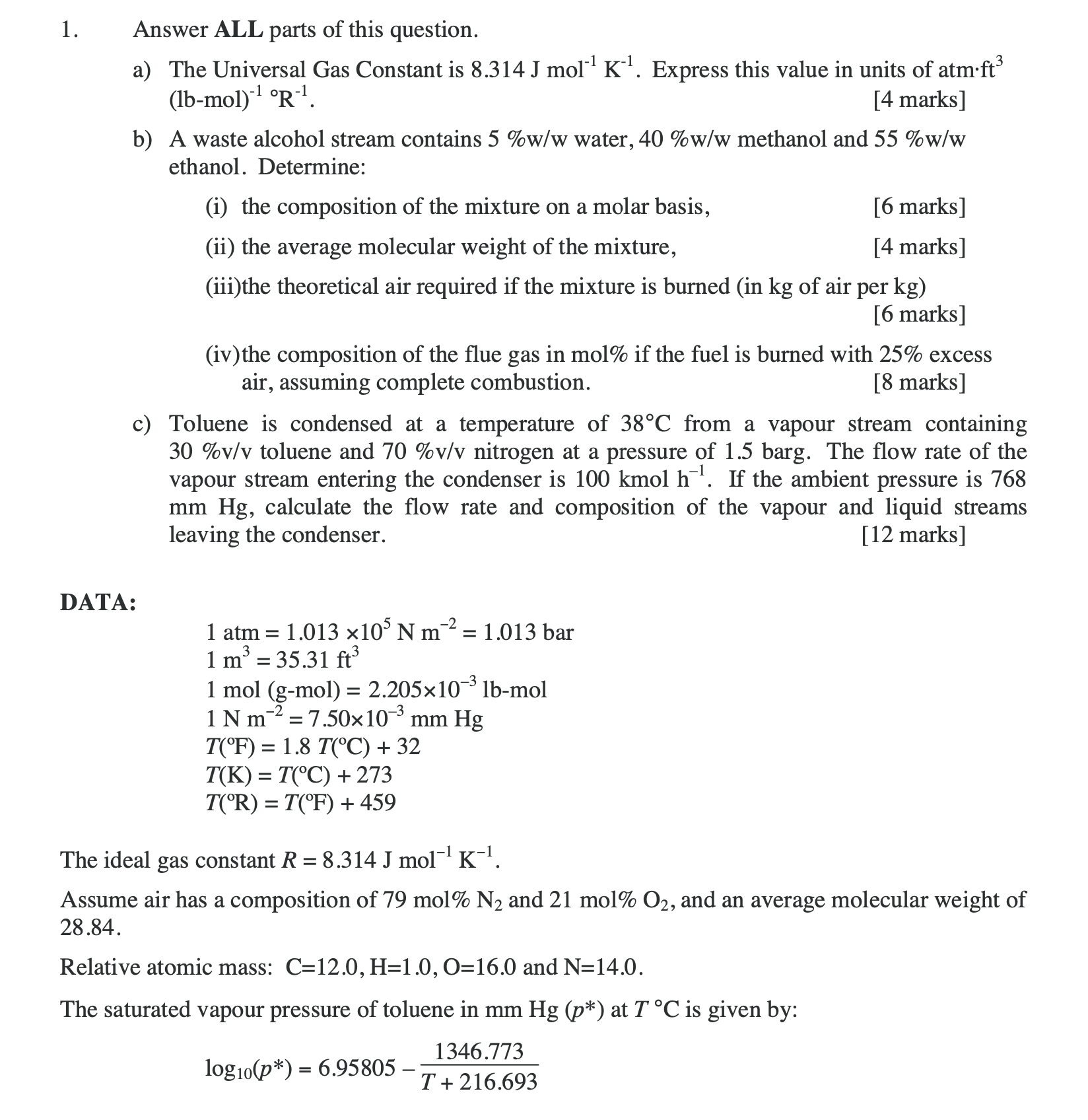 Solved Answer ALL parts of this question. a) The Universal | Chegg.com