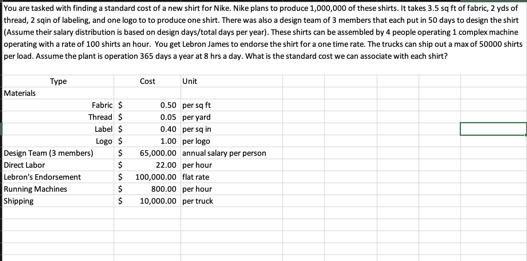 solved-what-is-the-standard-cost-for-one-shirt-based-on-chegg