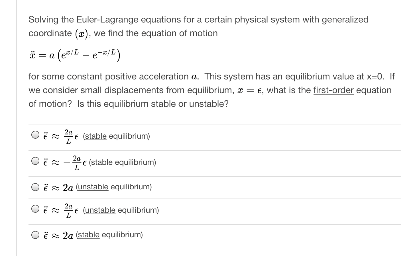 Solved Solving The Euler Lagrange Equations For A Certain Chegg Com