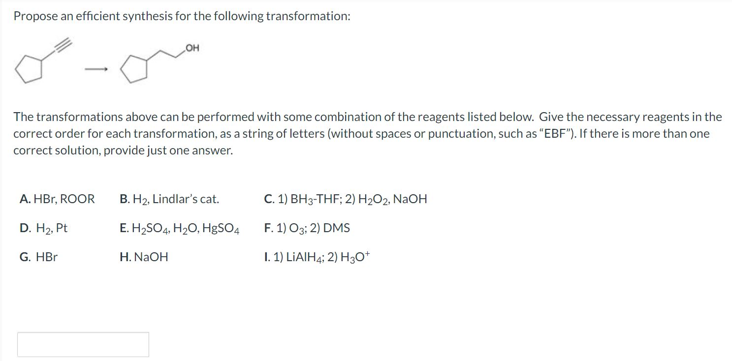 Solved Propose an efficient synthesis for the following | Chegg.com