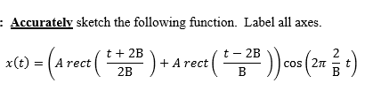 Solved : Accurately sketch the following function. Label all | Chegg.com