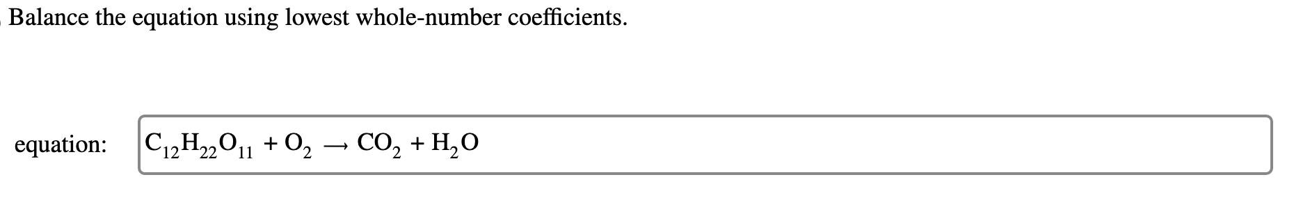 Solved Balance the equation using lowest whole-number | Chegg.com