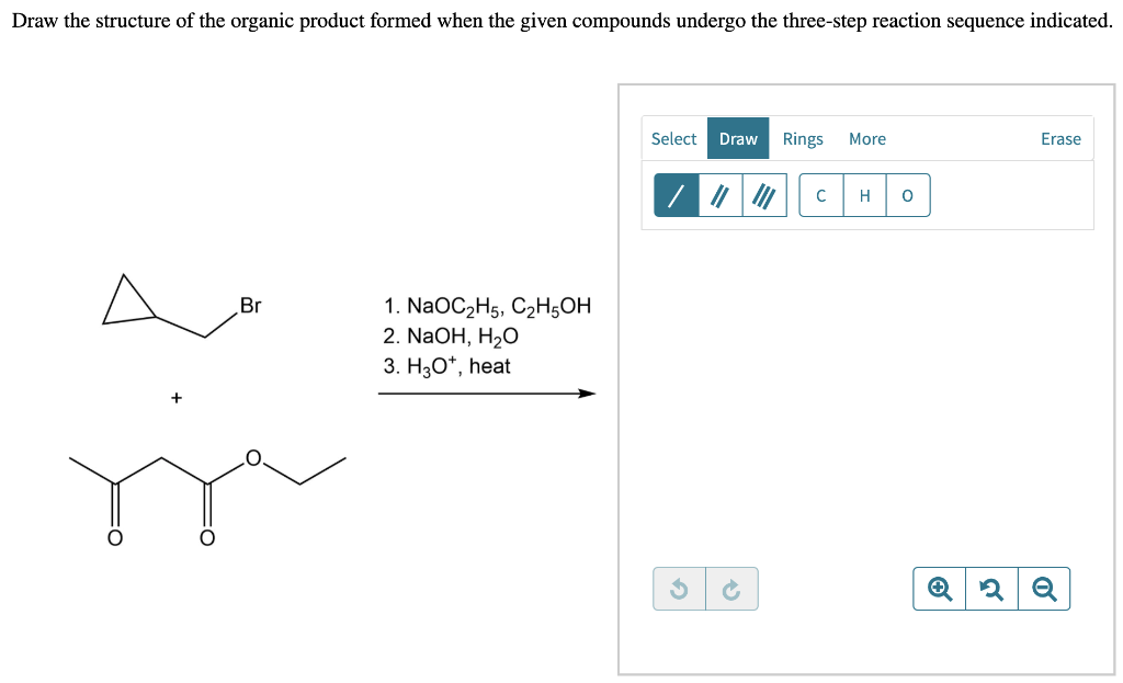 Draw The Organic Product Structure Formed By The Reaction Sequence