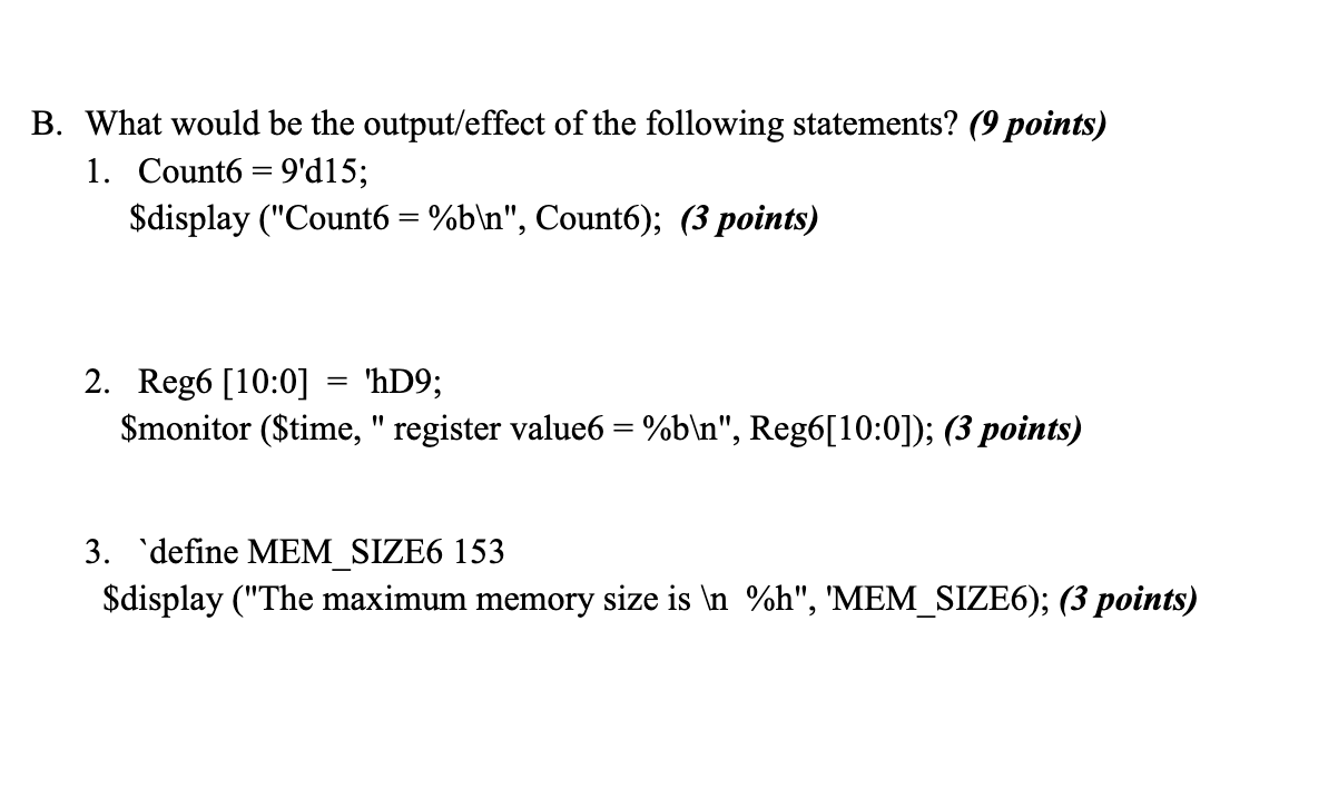 solved-b-what-would-be-the-output-effect-of-the-following-chegg