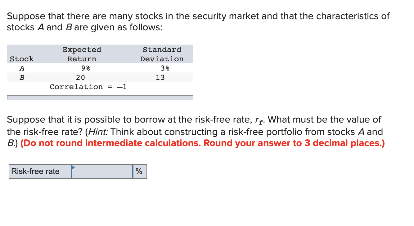 Solved Suppose That There Are Many Stocks In The Security | Chegg.com