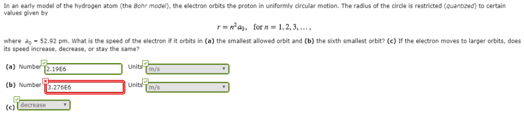 Solved In an early model of the hydrogen atom (the Bohr | Chegg.com
