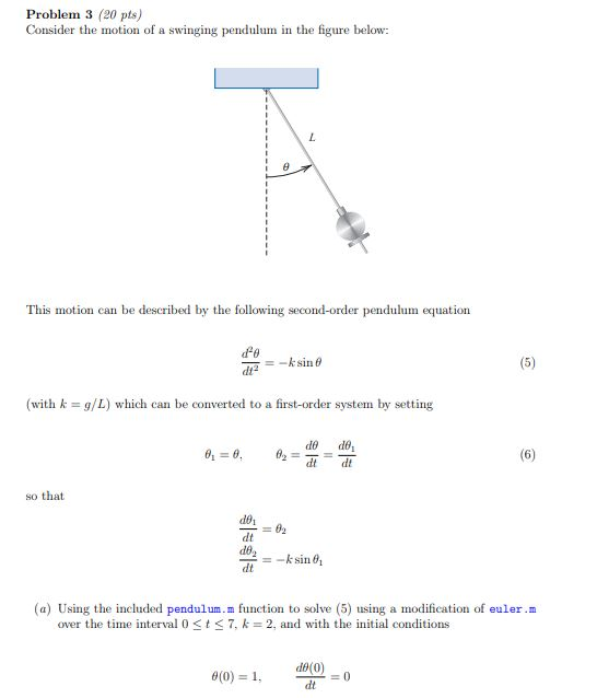 Solved Euler Algorithm Function W T Euler F A B N A Chegg Com
