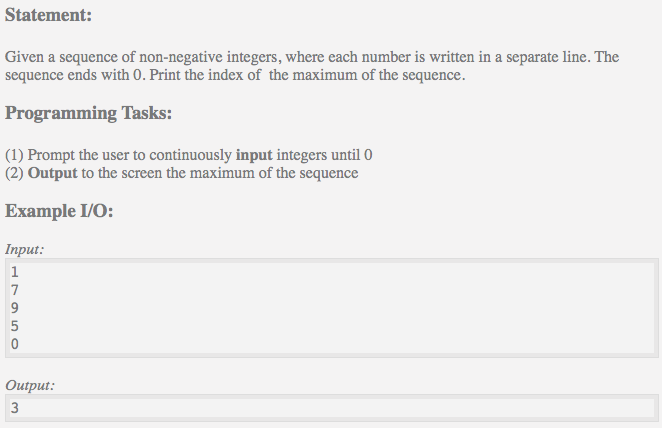Solved Statement: Given a sequence of non-negative integers, | Chegg.com