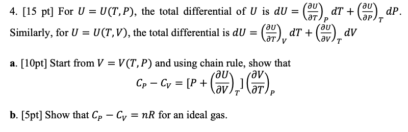 Solved Dp 4 15 Pt For U U T P The Total Different Chegg Com