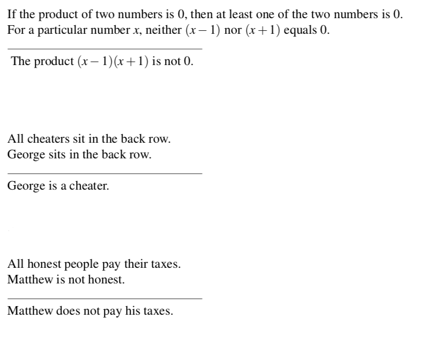 Solved For each of the following arguments state whether it