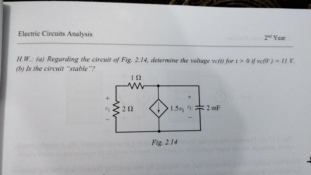 Solved Electric Circuits Analysis 2nd Year HW: (a) Regarding | Chegg.com