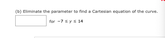 Solved Consider the parametric equations below. | Chegg.com