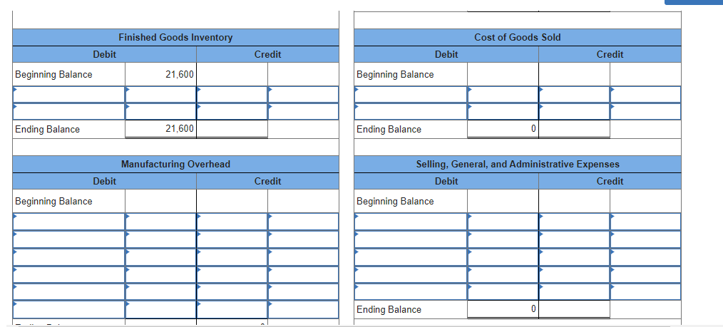 Solved Set up T-accounts, record the beginning balances, | Chegg.com