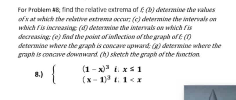 Solved For Problem #8; find the relative extrema of f; (b) | Chegg.com
