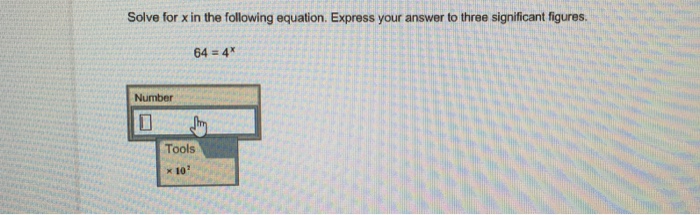 Solved Solve for x in the following equation. Express your | Chegg.com