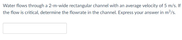 Solved An open channel has a trapezoidal cross section as | Chegg.com
