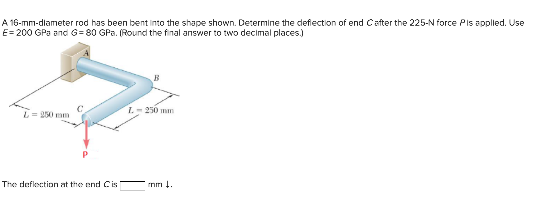 Solved A 16-mm-diameter Rod Has Been Bent Into The Shape | Chegg.com