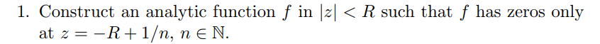 Solved 1. Construct an analytic function f in [2]