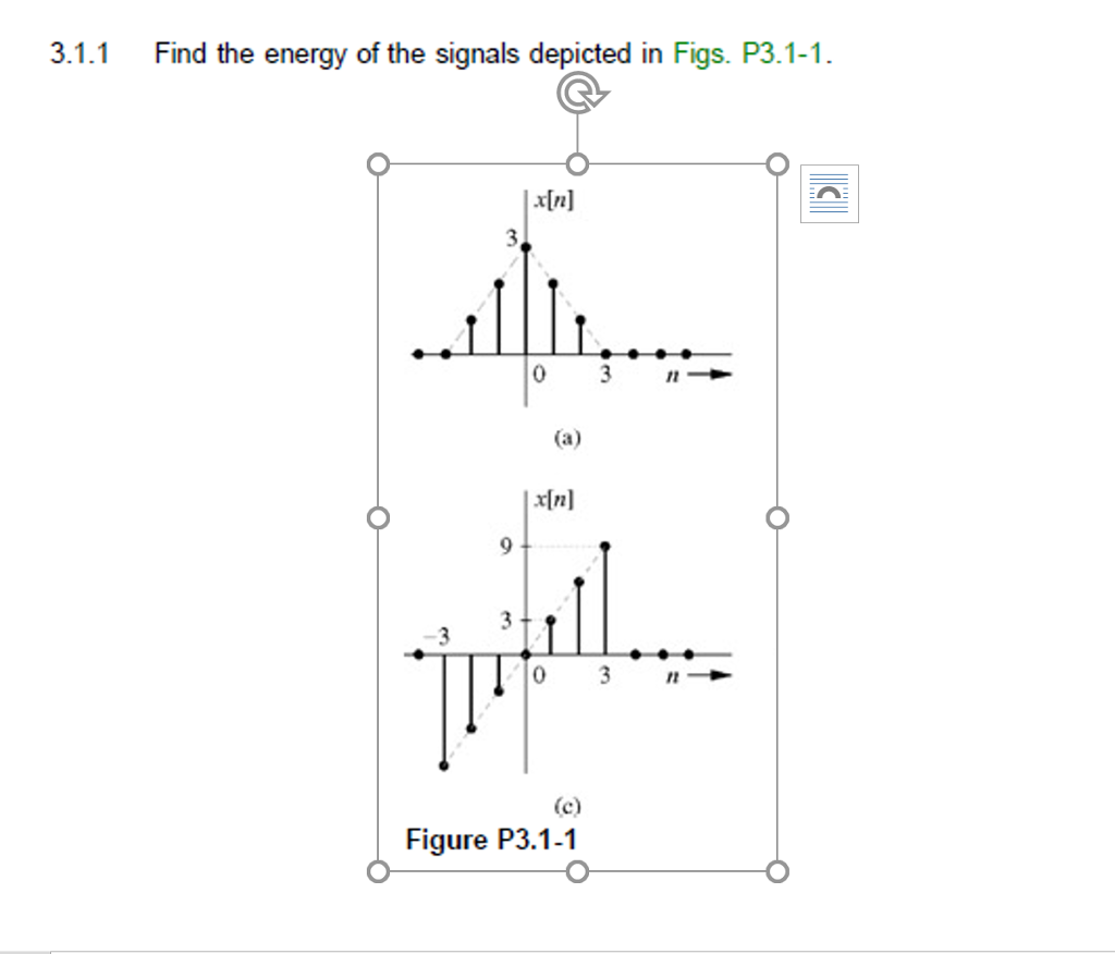 Solved 3.1.1 Find the energy of the signals depicted in | Chegg.com