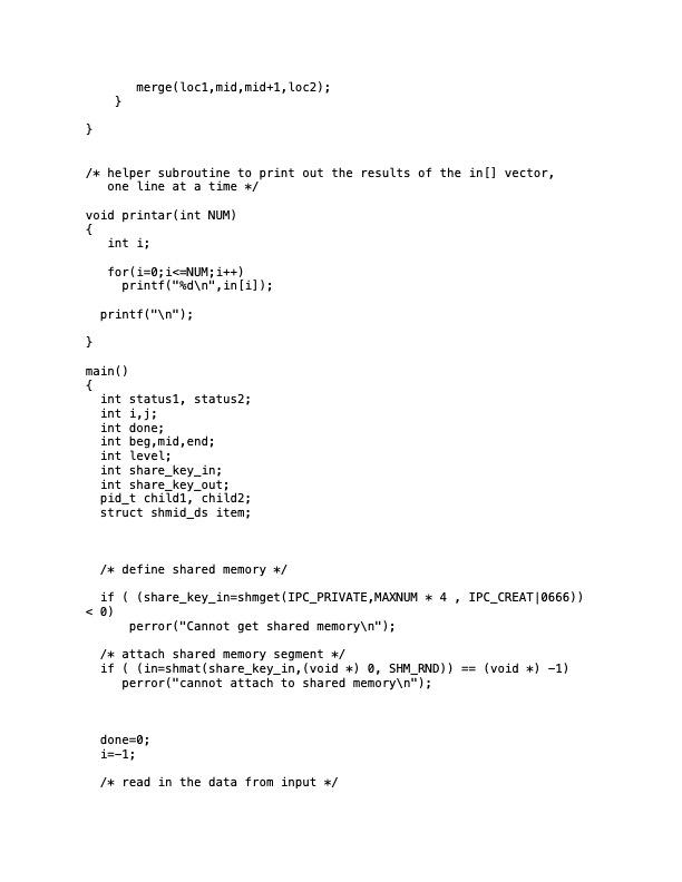 /* simple implementation of mergesort. Input: from | Chegg.com