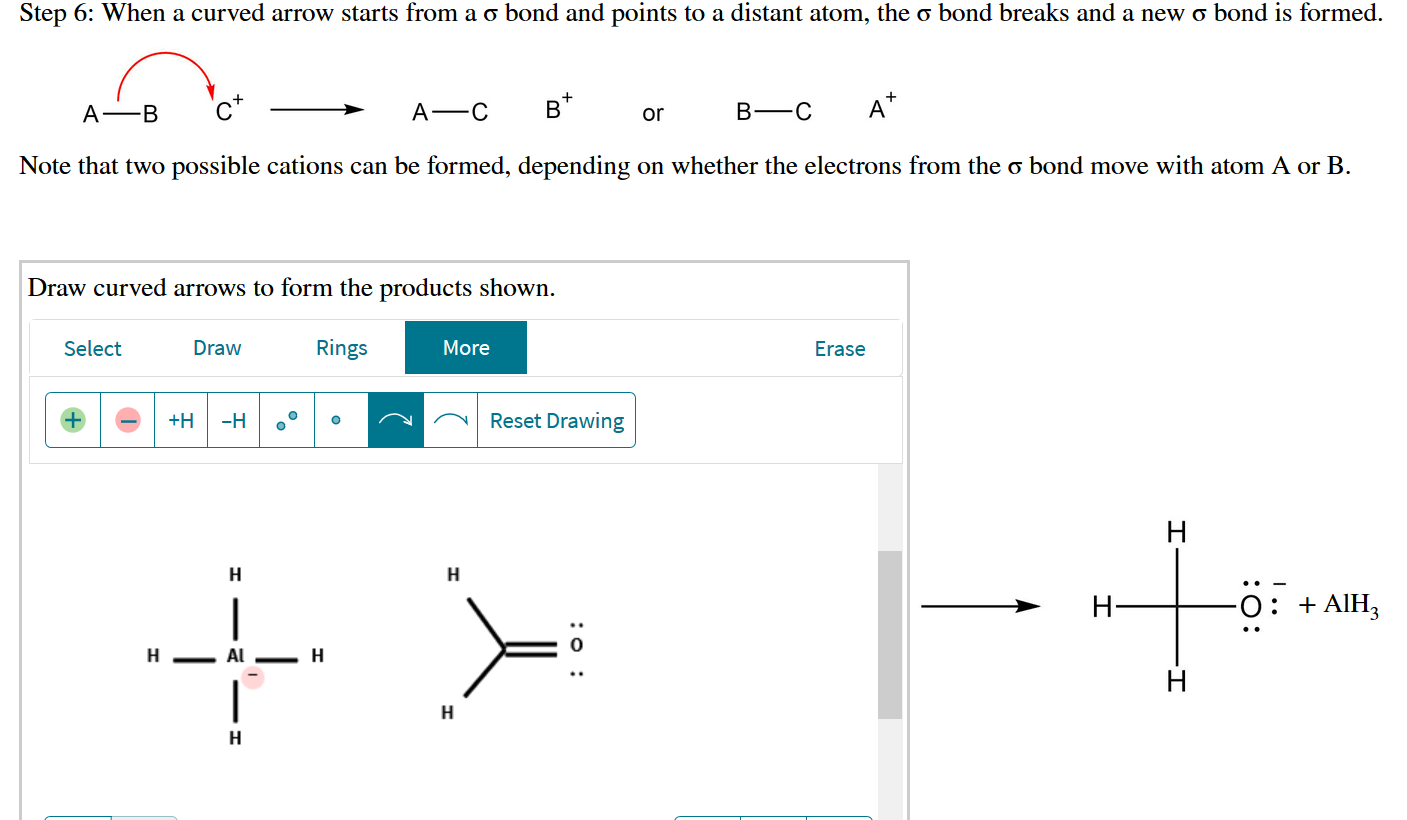 Solved Step 6 When A Curved Arrow Starts From A O Bond And Chegg