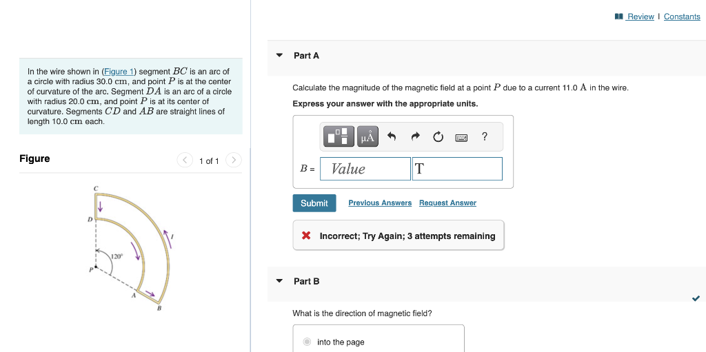 [Solved]: In the wire shown in (Figure 1) segment BC is an