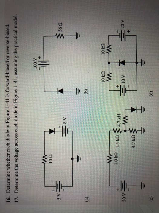 Solved 16. Determine Whether Each Diode In Figure 1-41 Is | Chegg.com