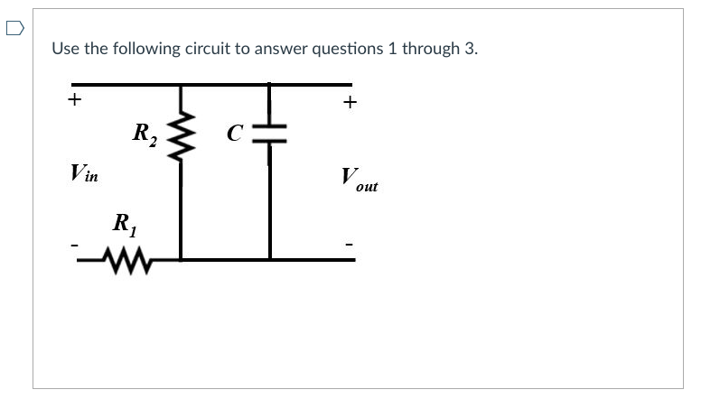 Solved Use the following circuit to answer questions 1 | Chegg.com
