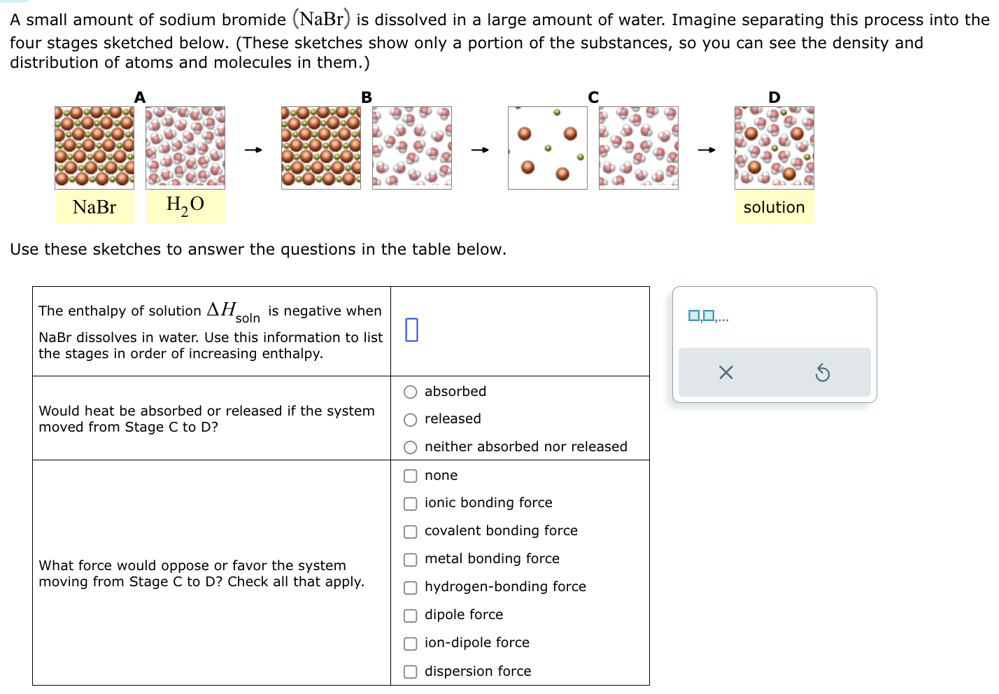 Solved A small amount of sodium bromide (NaBr) ﻿is dissolved