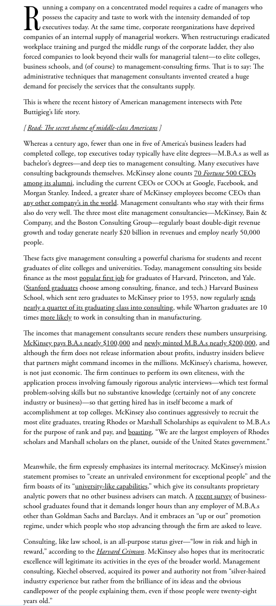 Solved: How McKinsey Destroyed The Middle Class Question: ... | Chegg.com