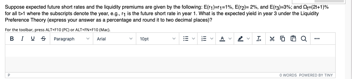 Solved Suppose expected future short rates and the liquidity | Chegg.com