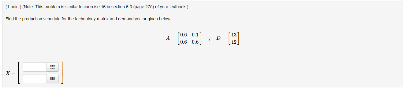 Solved (1 point) (Note: This problem is similar to exercise | Chegg.com
