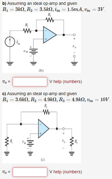 Solved B) Assuming An Ideal Op-amp And Given R1 = 3k1, R2 = | Chegg.com