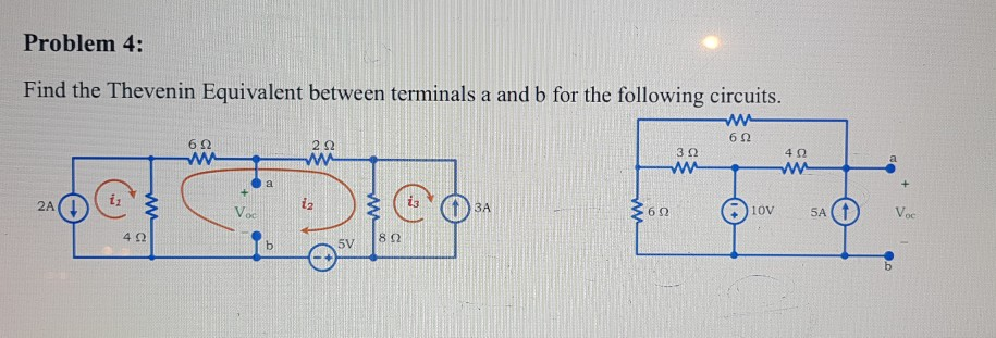 Solved Problem 4: Find the Thevenin Equivalent between | Chegg.com