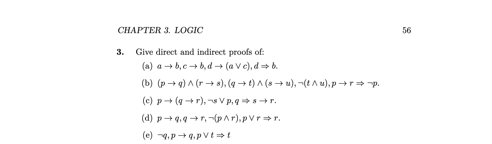 Solved 3. Give Direct And Indirect Proofs Of: (a) | Chegg.com