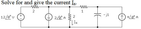 Solved Solve for and give the current Is. W WW 12/0°o (1) | Chegg.com