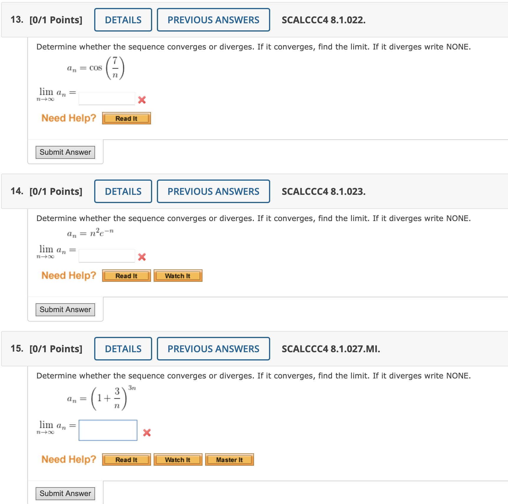 Solved Determine Whether The Sequence Converges Or Diverges 8188