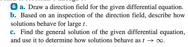 Solved G A. Draw A Direction Field For The Given | Chegg.com