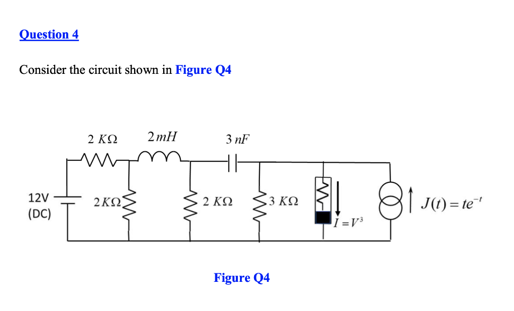 Solved Question 4 Consider the circuit shown in Figure Q4 2 | Chegg.com
