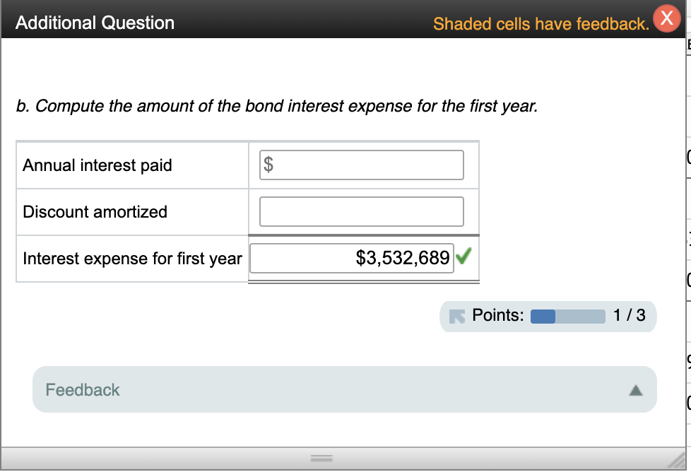 Solved B. Compute The Amount Of The Bond Interest Expense | Chegg.com