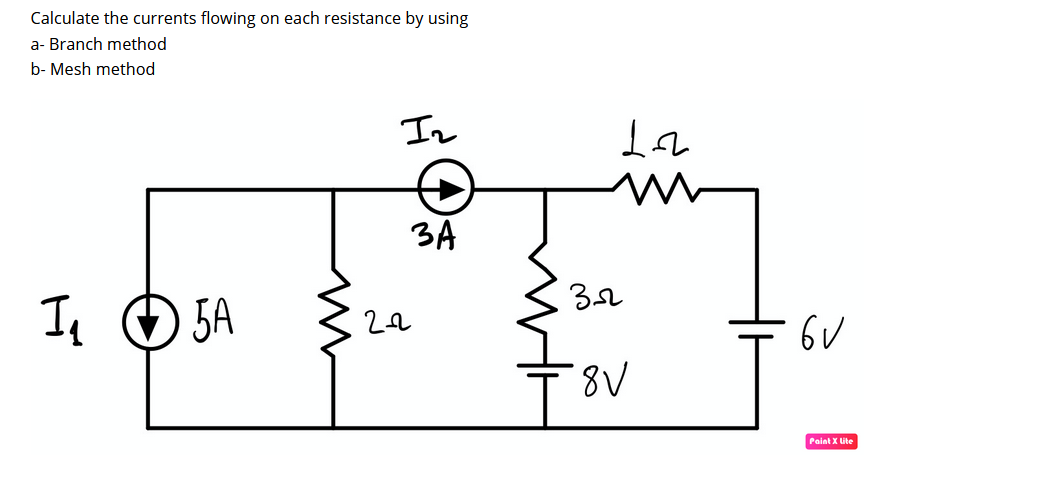 Solved Calculate The Currents Flowing On Each Resistance By | Chegg.com