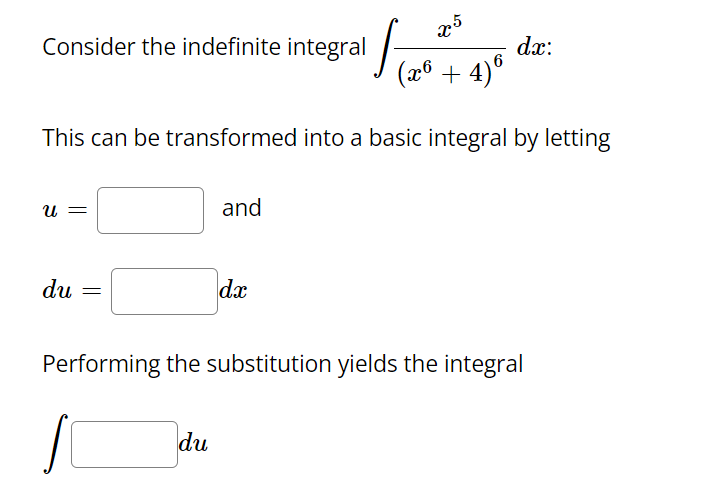 Solved 25 Consider the indefinite integral dx: 6 (26 + 4) + | Chegg.com