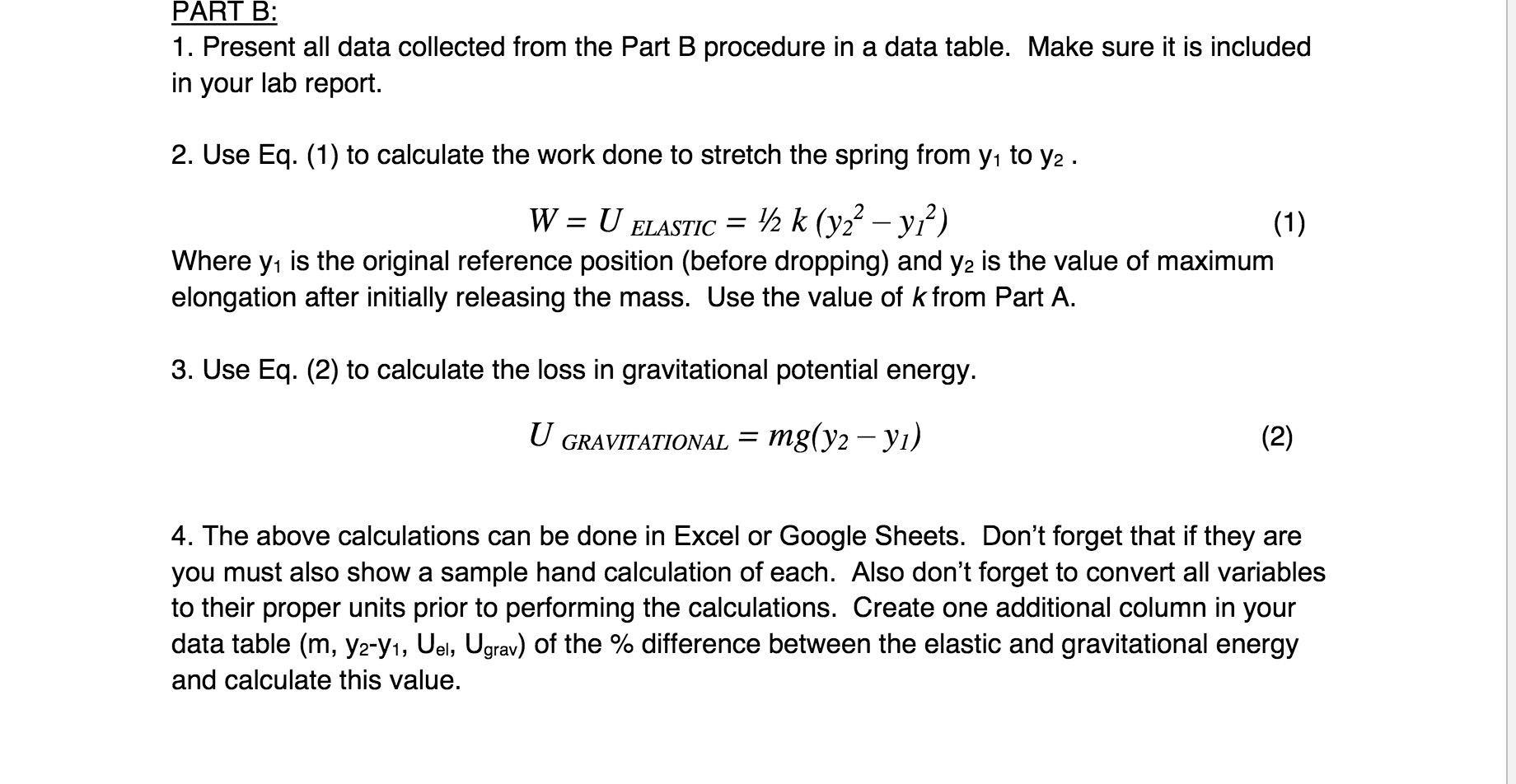 PART B: 1. Present All Data Collected From The Part B | Chegg.com