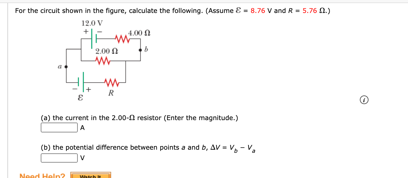 Solved For the circuit shown in the figure, calculate the | Chegg.com