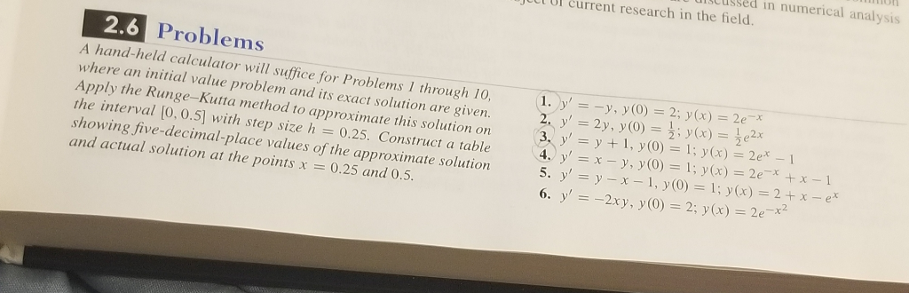 Solved I need help doing # 3&4 in the Runge-Kutta method. I | Chegg.com