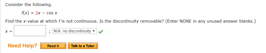 Solved Consider the following. f(x) = 2x – cos X Find the | Chegg.com