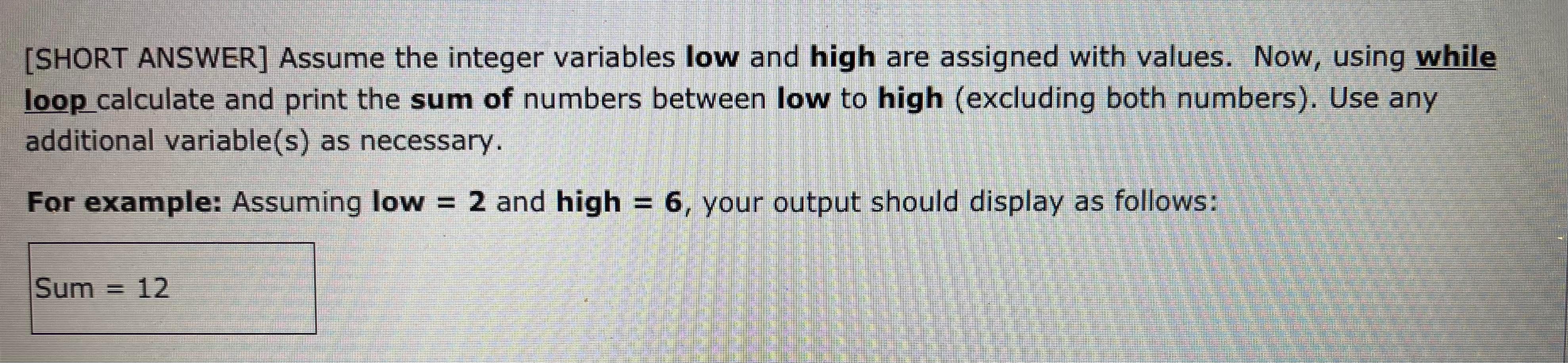 Solved [SHORT ANSWER] Using a loop and string methods count | Chegg.com