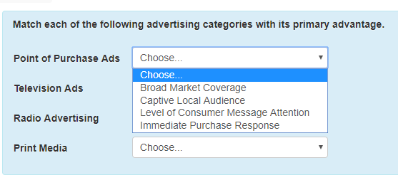 Solved Match each of the following advertising categories | Chegg.com
