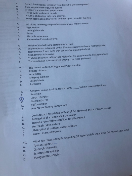 ascaris lumbricoides symptoms and treatment